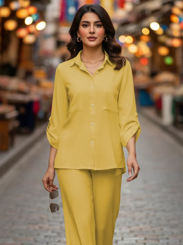 2PC Stitched Textured Fabric Suit (WP7L2PBC324)