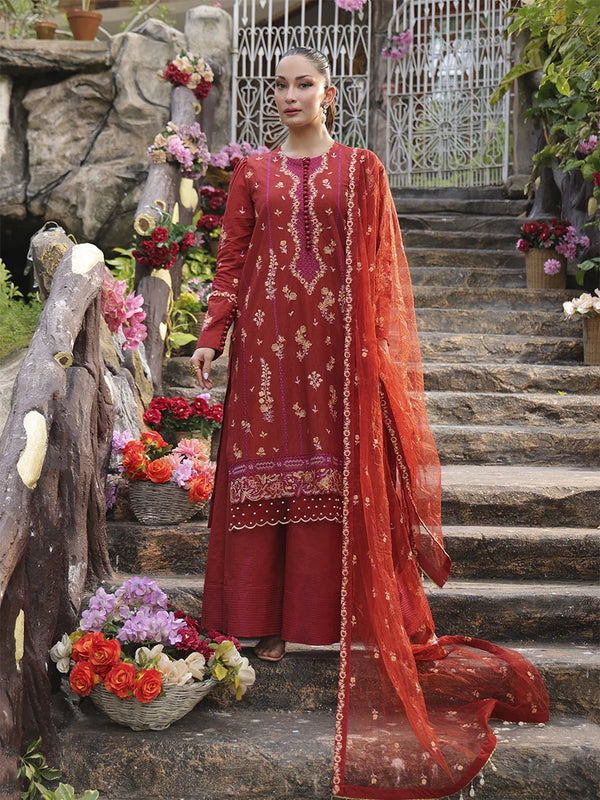 WHISPER-EMBROIDERED LUXURY CAMBRIC UNSTITCHED 3PCS