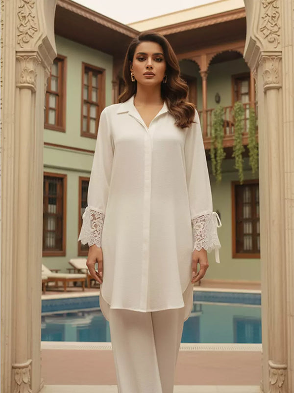 2PC Stitched Textured Fabric Suit (WP7L2PBC323)