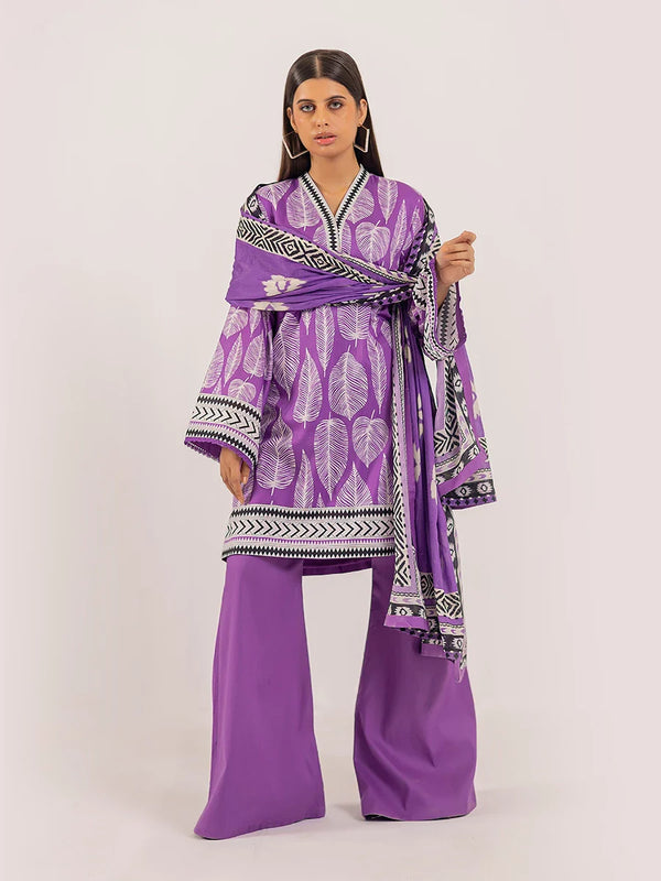 3PC UNSTITCHED PRINTED CAMBRIC LAWN SUIT