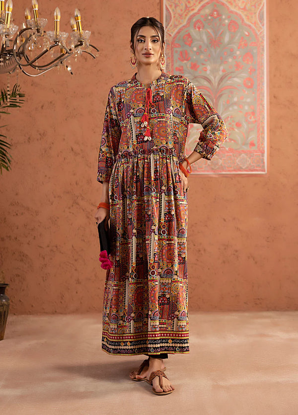 1PC Stitched Cambric Printed  Shirt