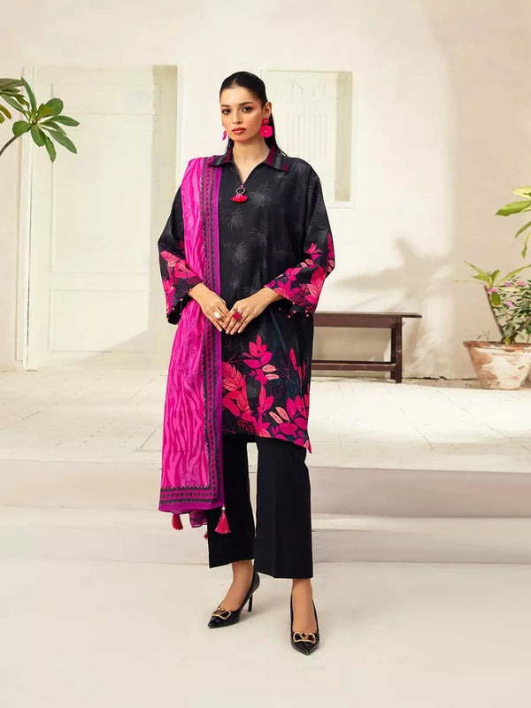 3PC Unstitched Bana Dora Printed Suit (P282)