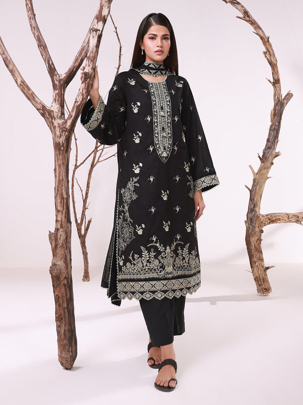 MONOCHROME EMBROIDERED LAWN SUIT