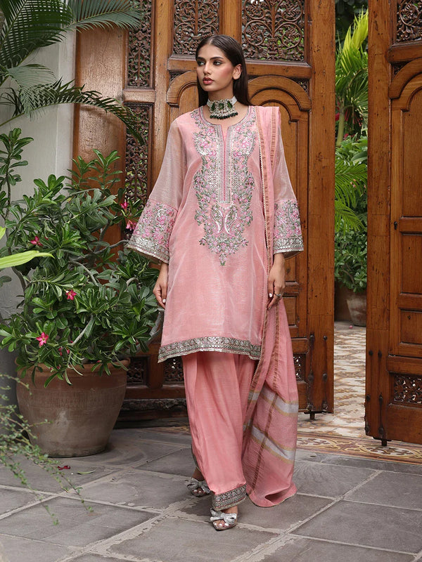 3PC Stitched Embroidered Luxury Dress (WRS3LA24SA04)