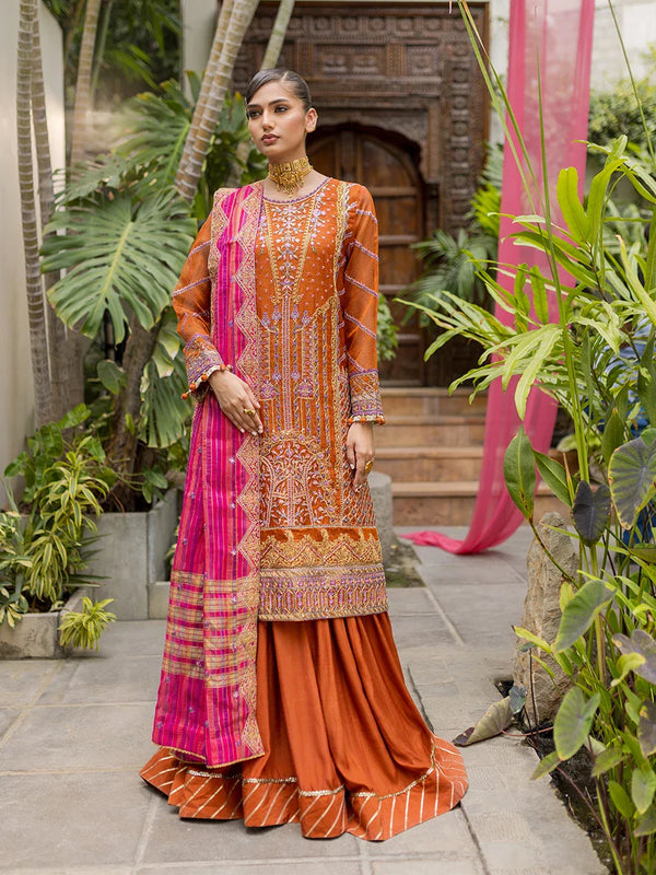 3PC Stitched Embroidered Luxury  Dress