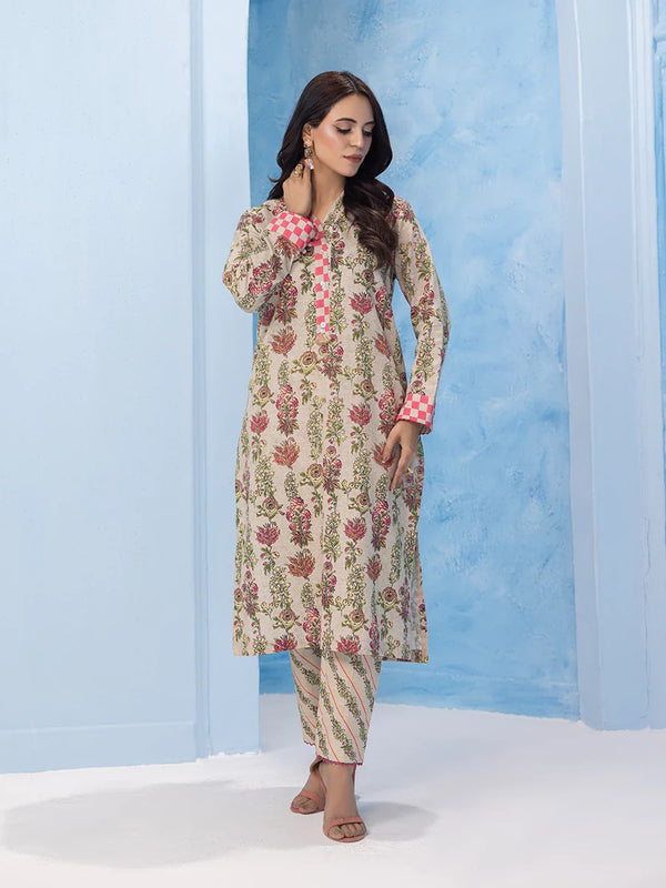 2Pc Stitched Khaddar Casual Dress
