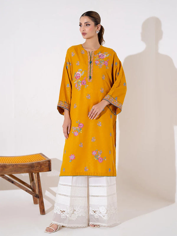 1PC Stitched Basic Dobby Embroidered Shirt