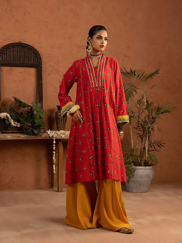 1Pc Stitched Lawn Slub Shirt