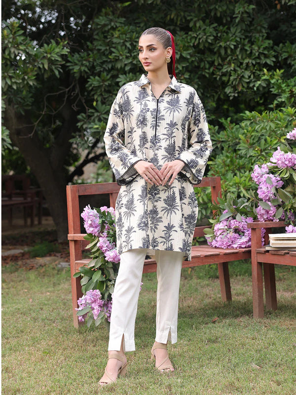 1pc - Stitched Printed Cambric Shirt