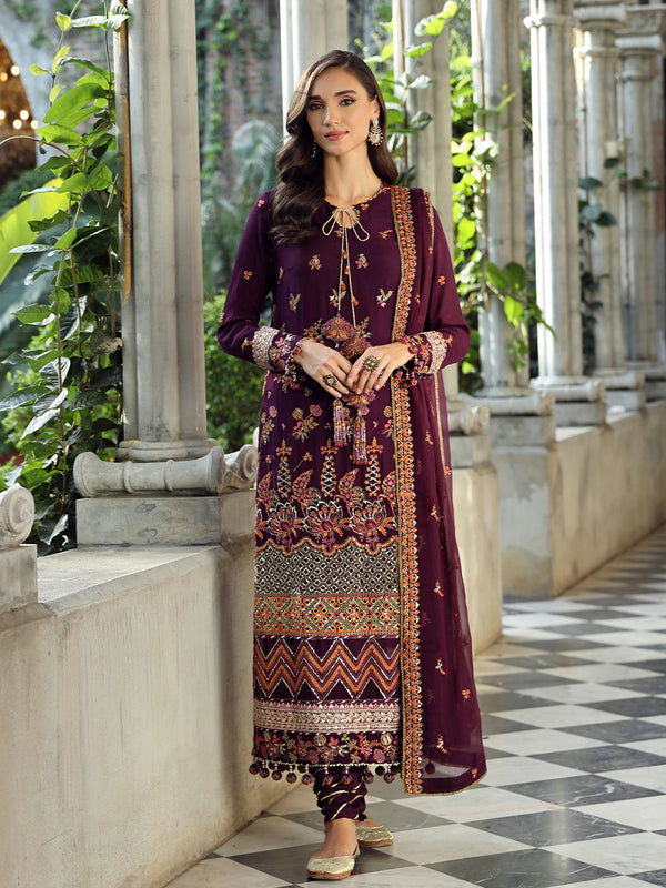 3Pc Unstitched Luxury Chiffon Suit