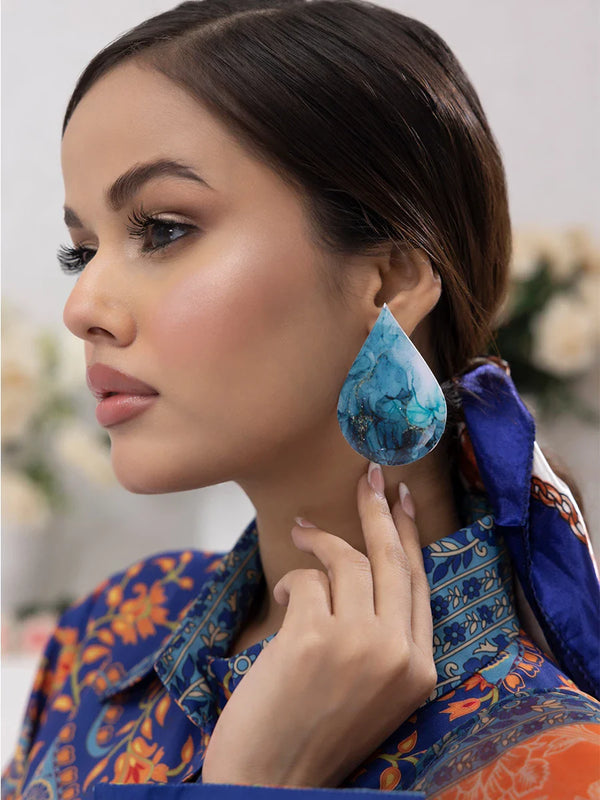 BLUE MARBLE Earring
