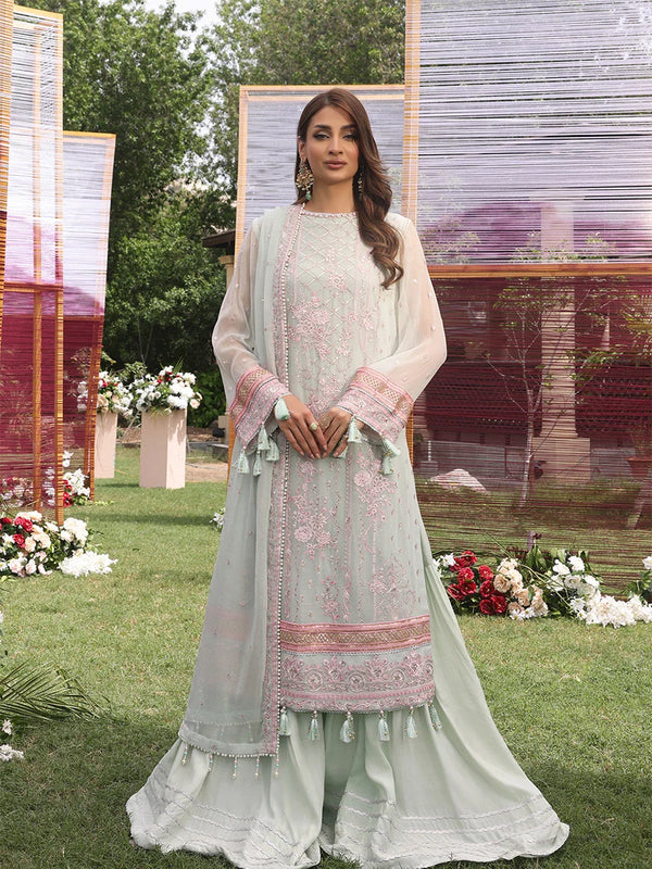FESTIVE FORMAL CHIFFON EMBROIDERED SUIT