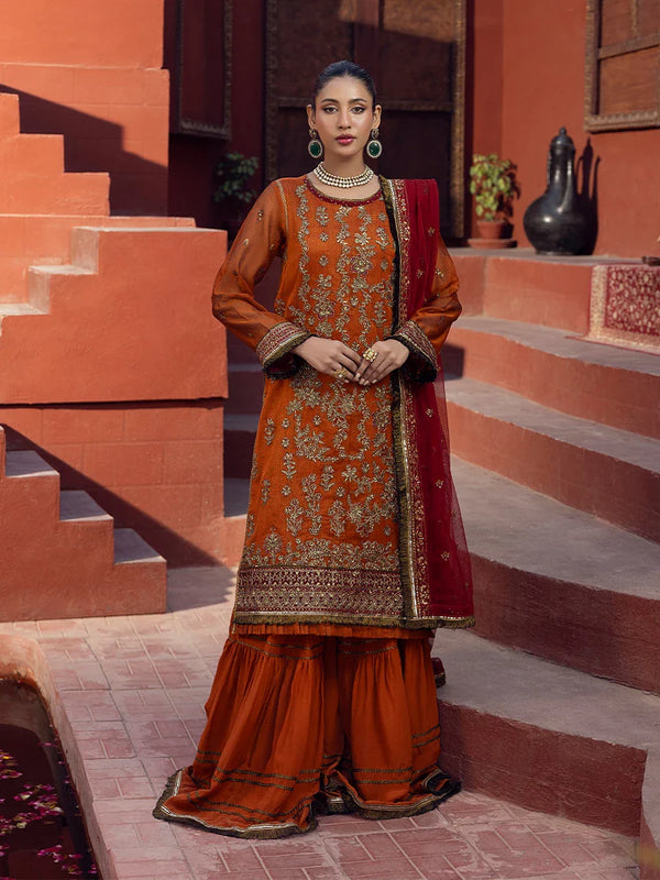 3PC Unstitched Festive Embroidered Suit (JI019)