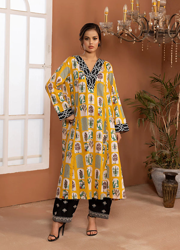 1PC Stitched Cambric printed Shirt