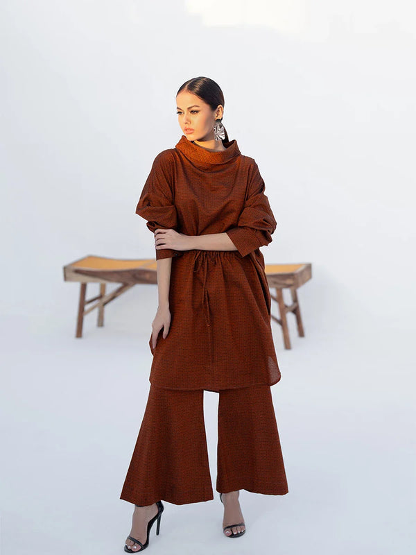 2PC STITCHED JACQUARD SUIT