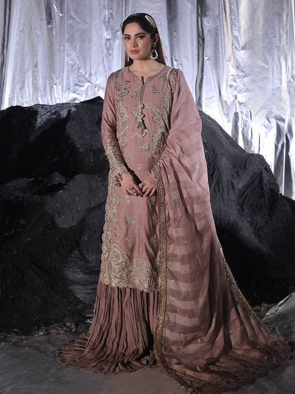 3PC LUXURY FORMAL EMBROIDERED SUIT (LSRO005)