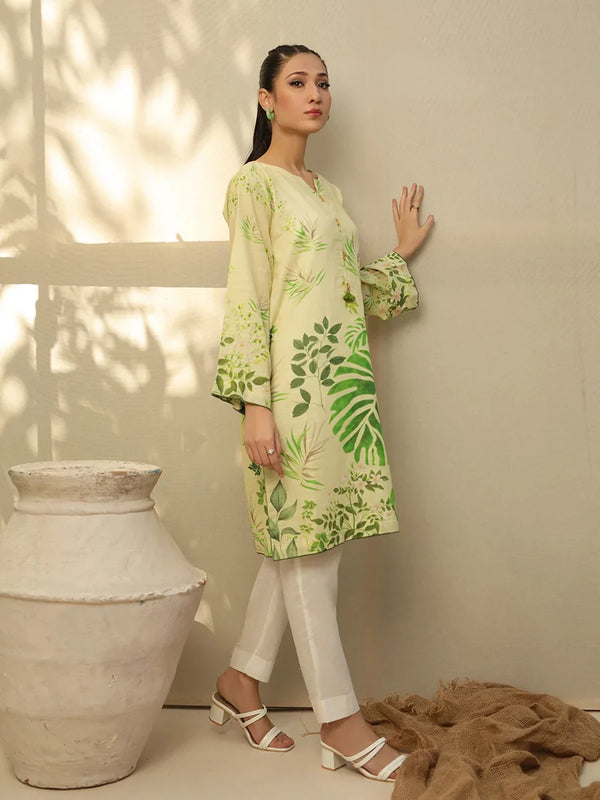 Stitched Printed Lawn Shirt with Embroidered Front & Lawn Jacquard Dupatta I Festive Poshmal 3pc (WK-311B) - SalitexOnline