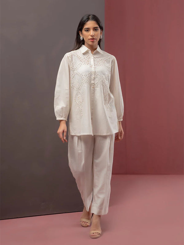 1PC STITCHED CHIKANKARI KURTI