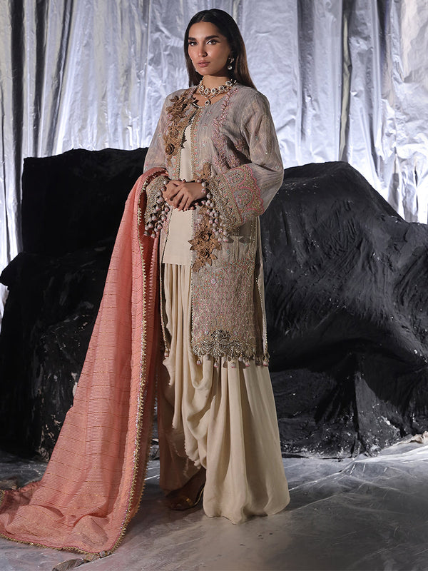 3PC LUXURY FORMAL EMBROIDERED SUIT (LSRO011)