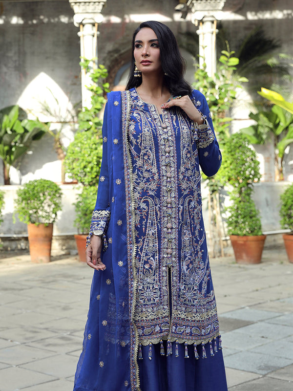 FESTIVE FORMAL CHIFFON EMBROIDERED SUIT