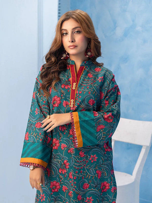 2Pc Stitched Printed Khaddar Dress