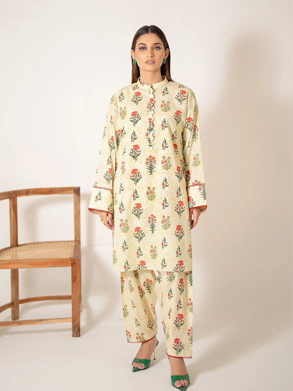 2PC STITCHED CAMBRIC PRINTED SUIT