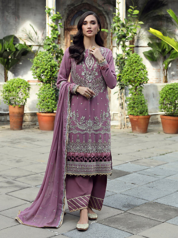 FESTIVE FORMAL CHIFFON EMBROIDERED SUIT