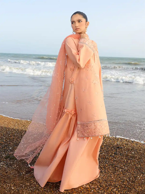 3PC Unstitched Embroidered Lawn Suit (ALM067)