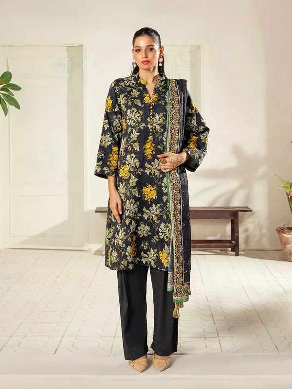 3PC Unstitched Bana Dora Printed Suit (P288)