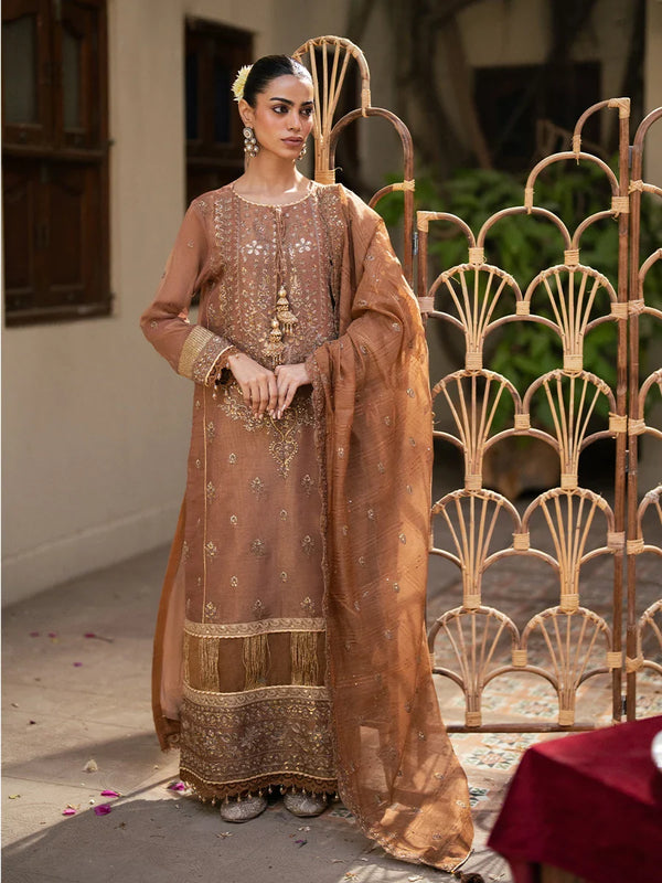 3PC Unstitched Festive Embroidered Suit (JI044)