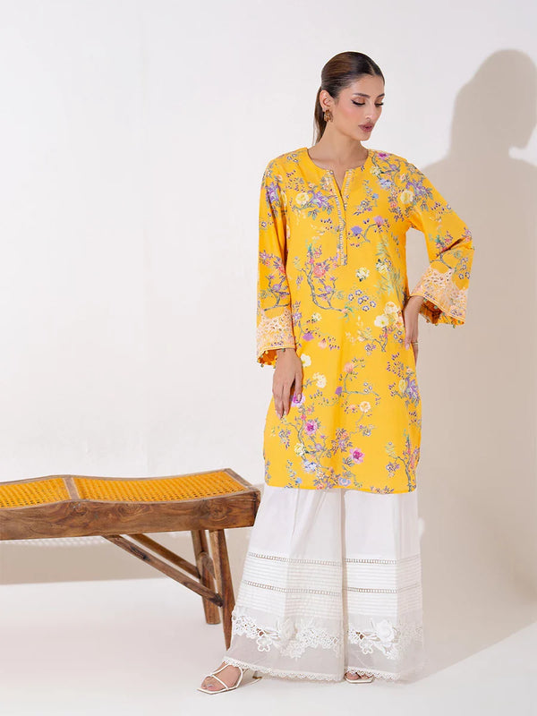 1PC Stitched Cambric Printed  Shirt