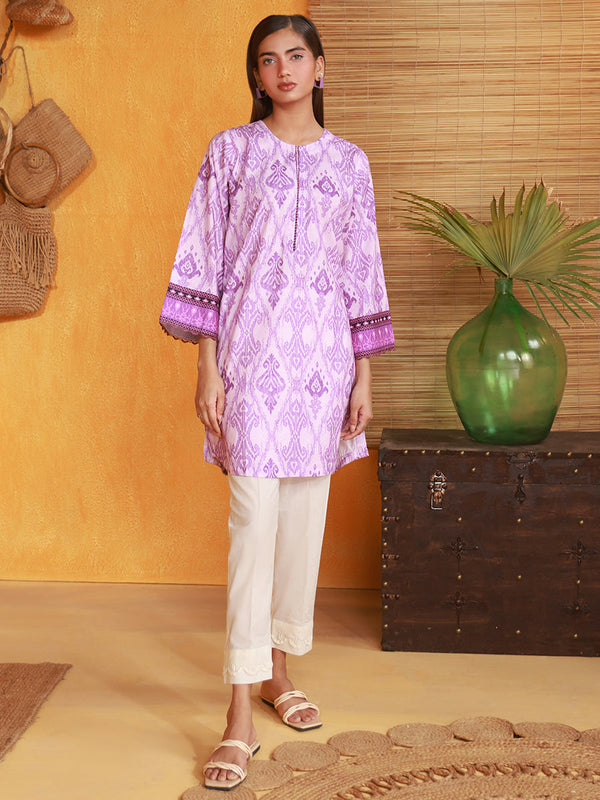 1pc - Stitched Basic Printed Cambric Shirt