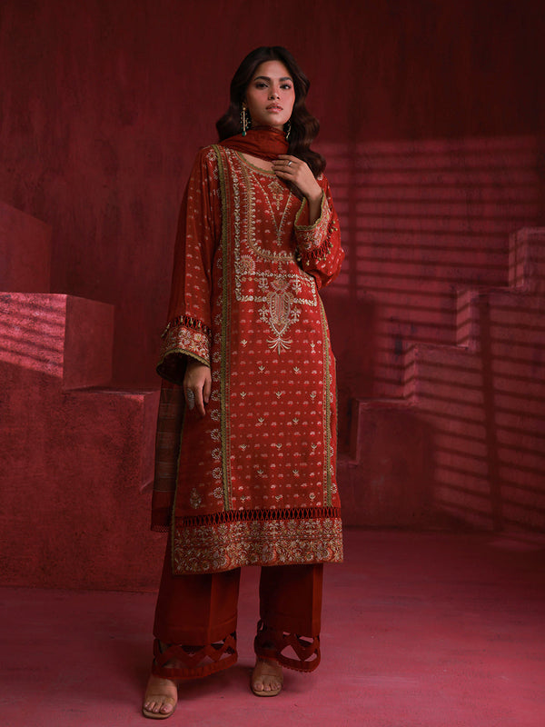 3PC LUXURY LAWN EMBROIDERED SUIT