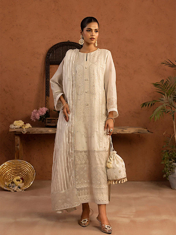 3PC Stitched Staple Dyed Embroidered Suit (SPL3PELP099)