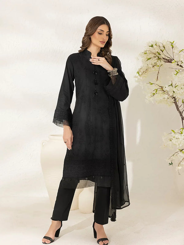 3PC Unstitched Lawn Embroidered Suit (UNS7MI103)