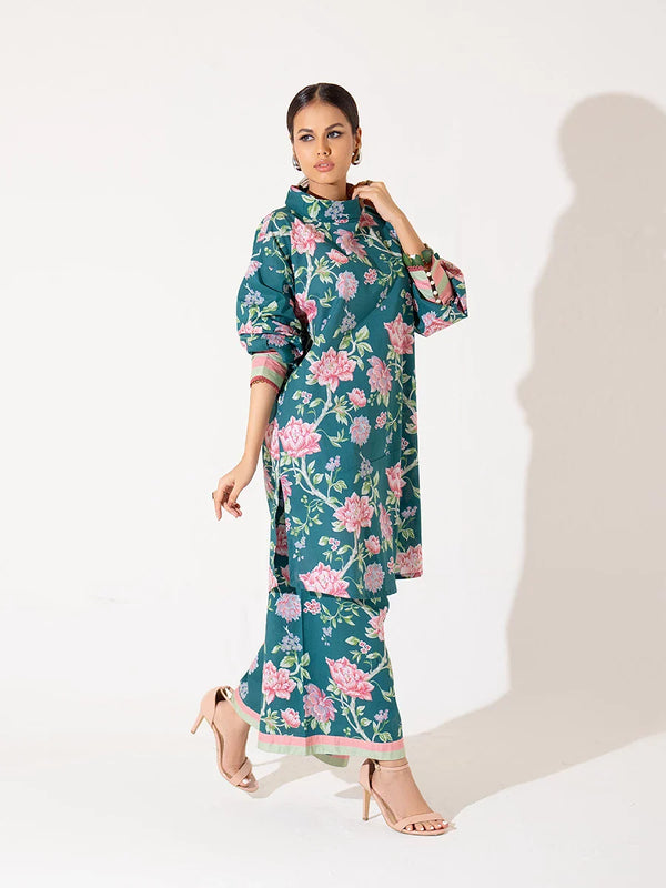 2PC Stitched Printed Cambric  Dress