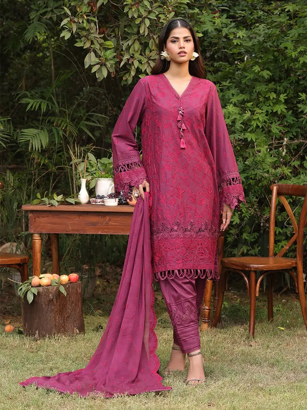 CHIKANKARI CAMBRIC EMBROIDERED SUIT