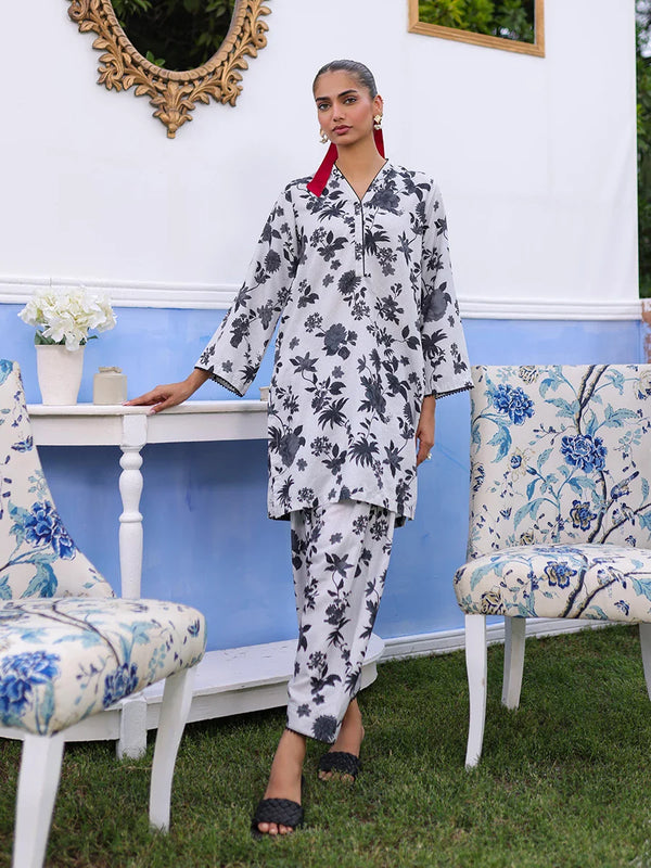 2pc - Stitched Printed Cambric Suit