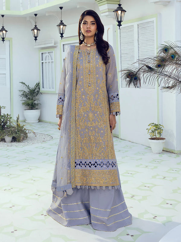 3PC Unstitched Festive Embroidered Suit (NO011)