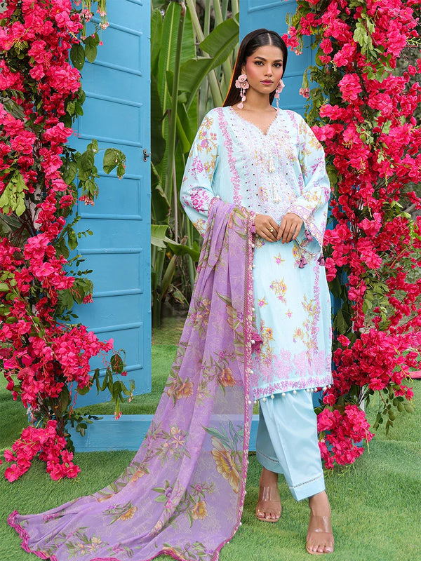 LUXURY CAMBRIC EMBROIDERED SUIT