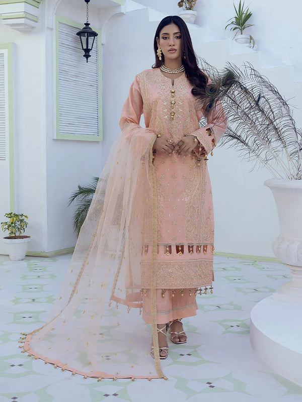 3PC Unstitched Festive Embroidered Suit (NO007)