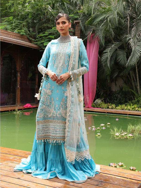 3PC FESTIVE STITCHED EMBROIDERED SUIT