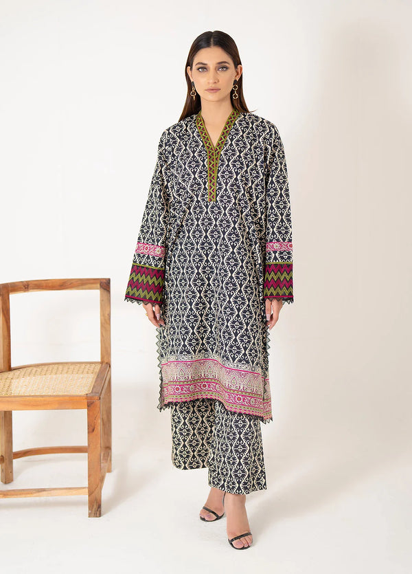 2PC STITCHED CAMBRIC PRINTED SUIT