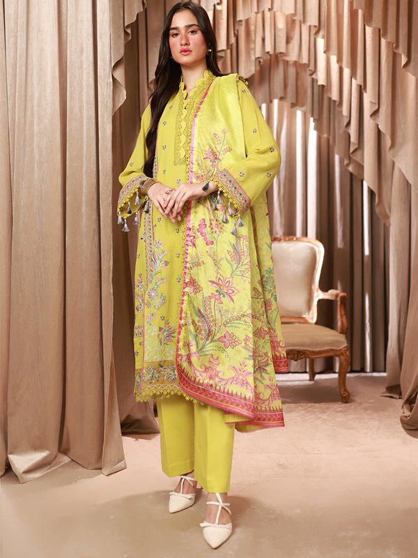 3PC LUXURY LAWN EMBROIDERED SUIT