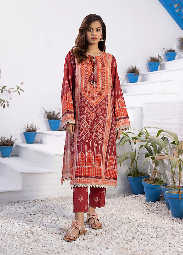 2PC STITCHED CAMBRIC PRINTED SUIT