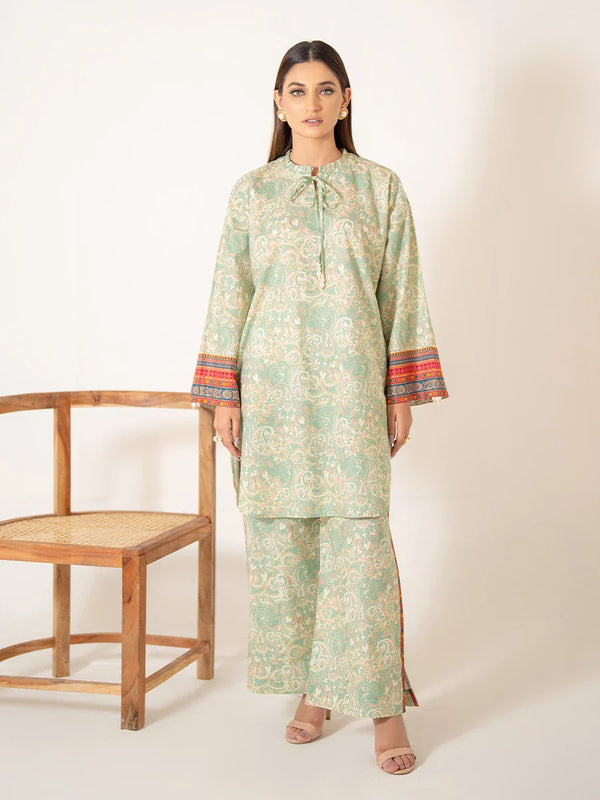 2PC Stitched Printed Cambric  Dress (AL202)