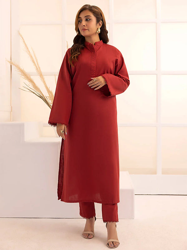 2PC Stitched Dyed Khaddar Casual Dress (BS126)