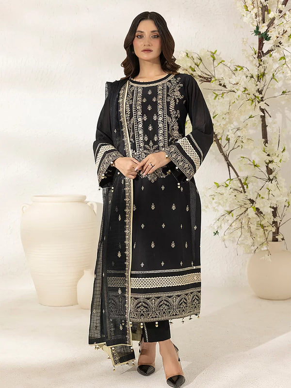 3PC Unstitched Lawn Embroidered Suit (UNS7MI108)