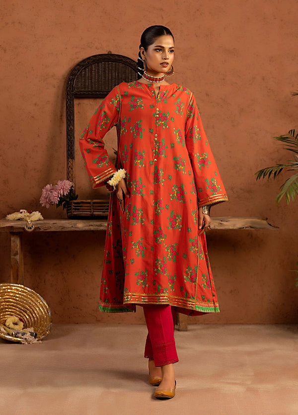 1PC STITCHED CAMBRIC PRINTED SHIRT