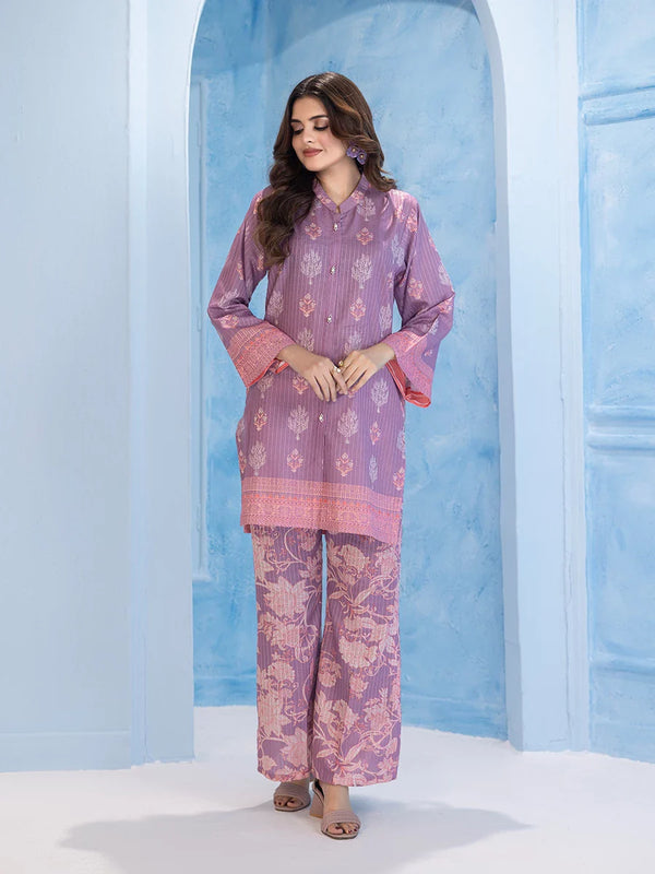 2PC Stitched Poly Viscose Embroidered Suit